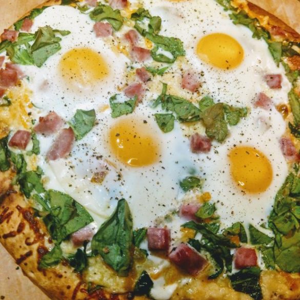 Eggs Benedict Brunch Pizza