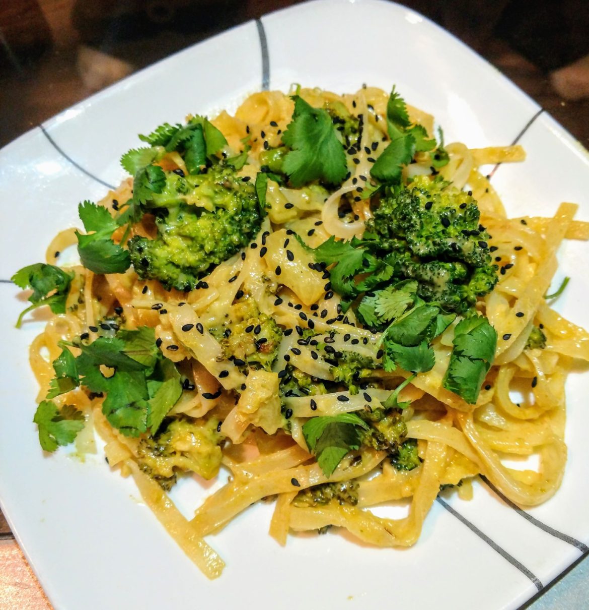 Thai Green Curry Noodles with Shrimp