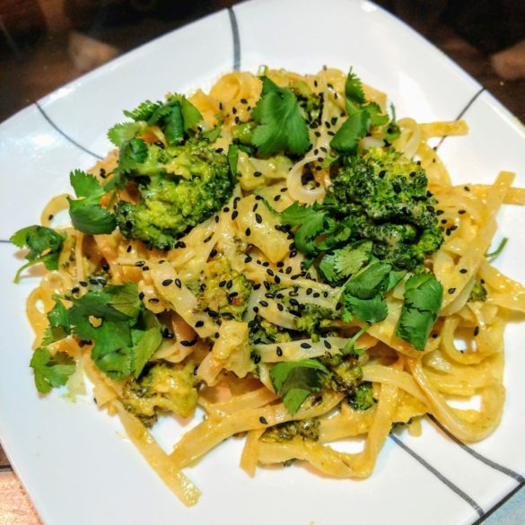 Thai Green Curry Noodles with Shrimp