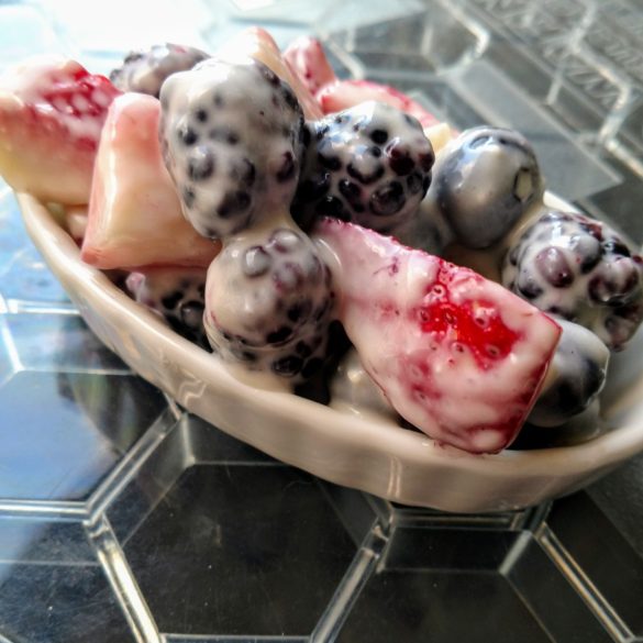 Triple Berry Cheesecake Fruit Salad