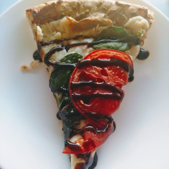 Spinach Caprese Pizza