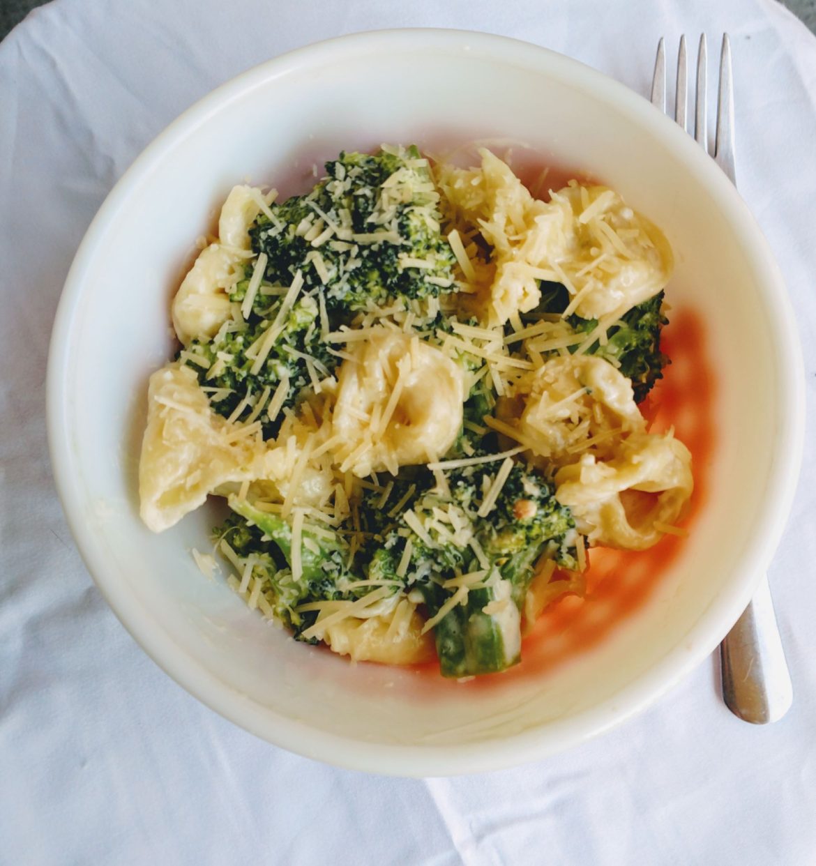 Tortellini in Garlic Cream Sauce