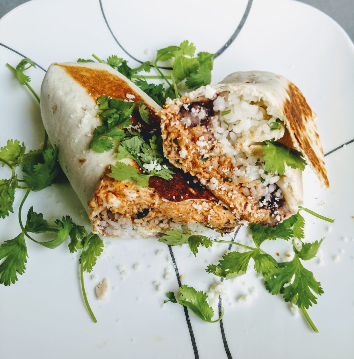 Creamy Chipotle Chicken Grilled Burritos