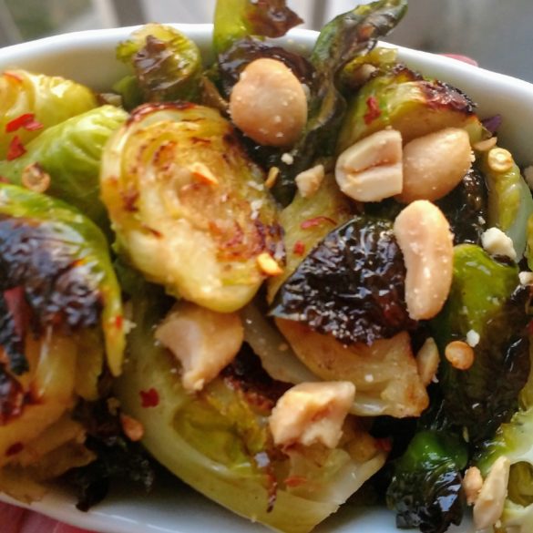 Spicy Sesame Brussels Sprouts