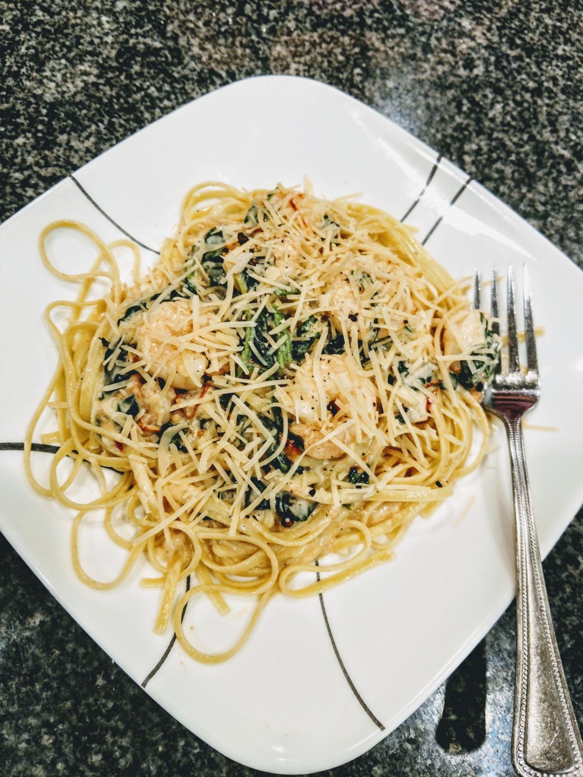 Tuscan Shrimp and Linguine