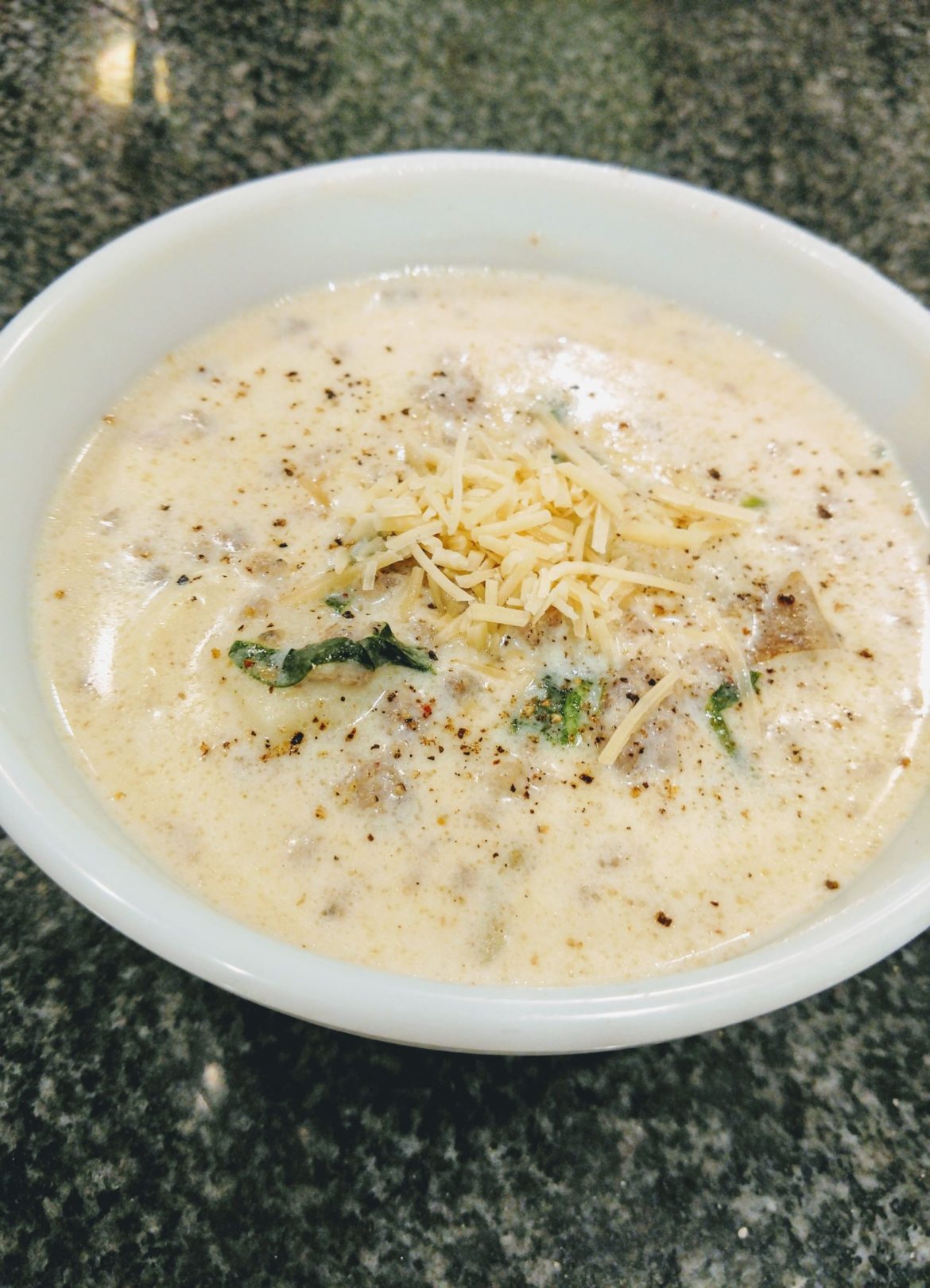 Creamy Sausage Tortellini Soup