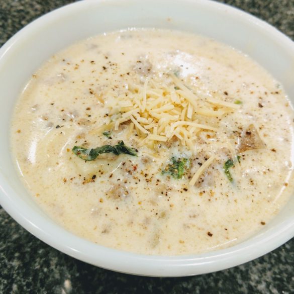 Creamy Sausage Tortellini Soup