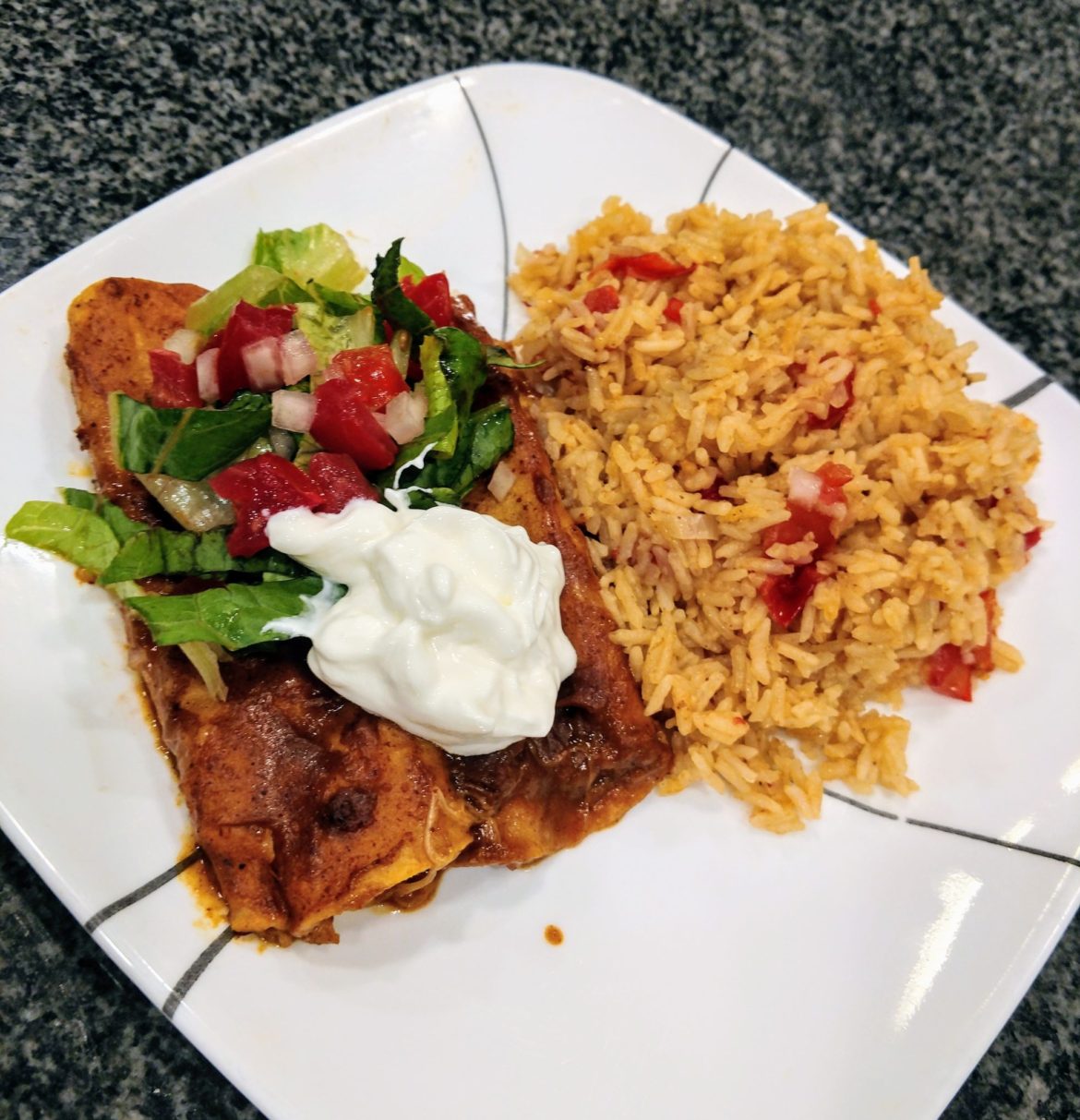 restuarant style cheese enchiladas