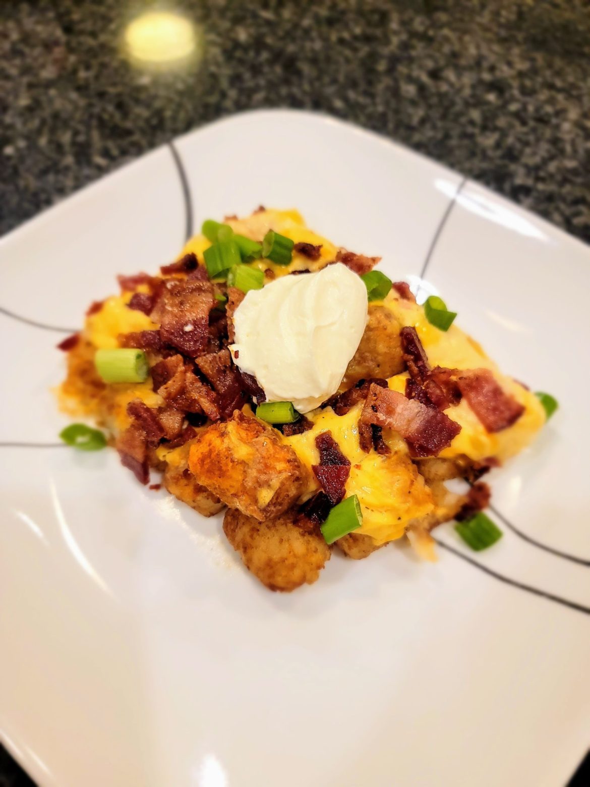 Loaded Baked Potater-tot Casserole