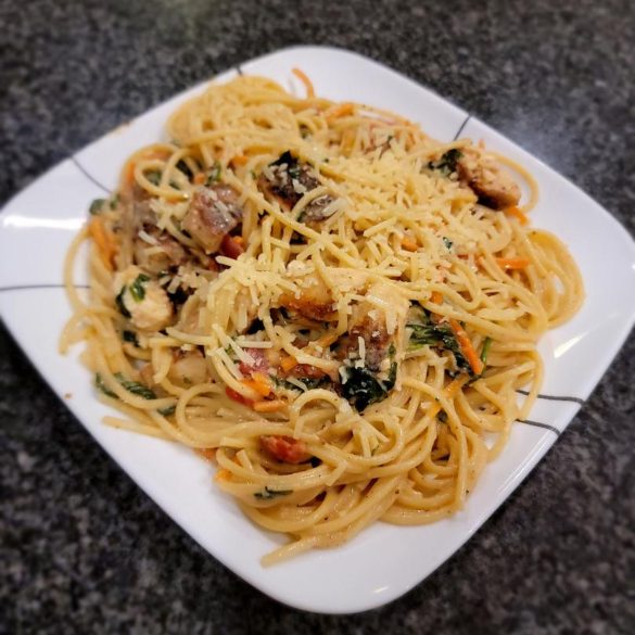 Tuscan Chicken Spaghetti